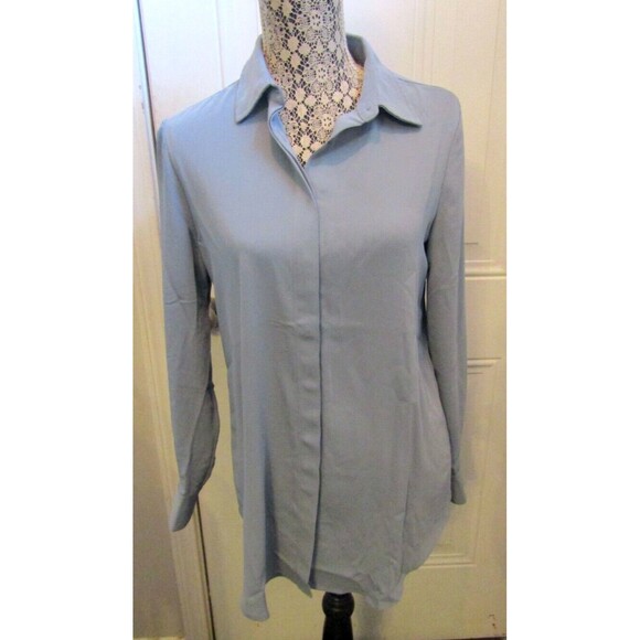 Elie. Elie Tahari Blouse Green Button Front Long Sleeve NWT Womens Size SP - Picture 1 of 6